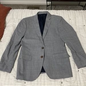 J Crew blazer jacket, Thompson Voyager wool suit jacket light charcoal 38-S size